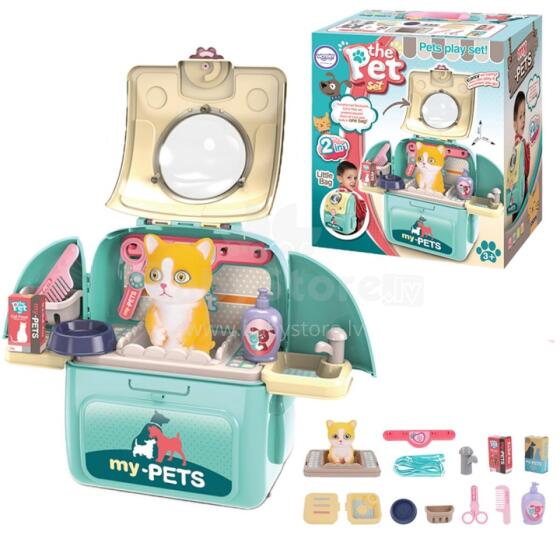 WOOPIE Kitty nešiojamas grožio salonas 2in1 kuprinėje-nešiklyje