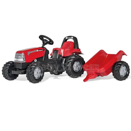 Rolly Toys rollyKid Case 1170 CVX pedalinis traktorius su priekaba, raudonas