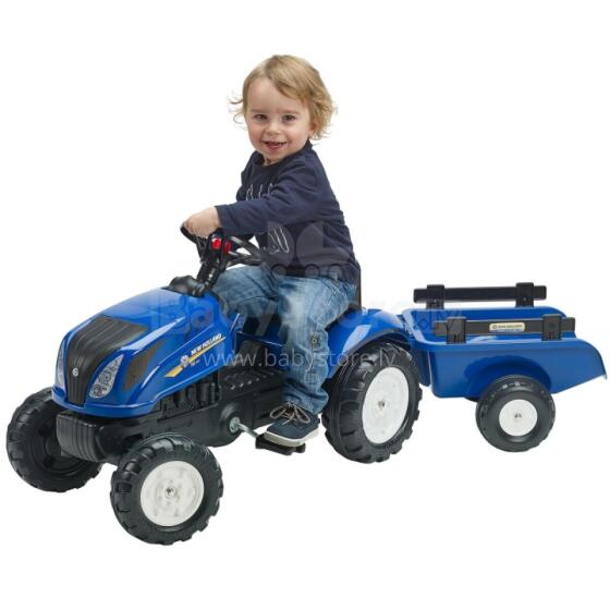 FALK New Holland didelis pedalinis traktorius su priekaba + atidaromas stogas nuo 2 metų
