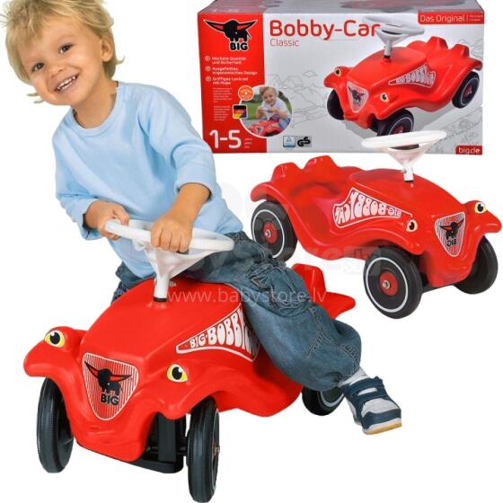 DIDELIS važiuojamasis Bobby automobilis-stūmikas klasikinis
