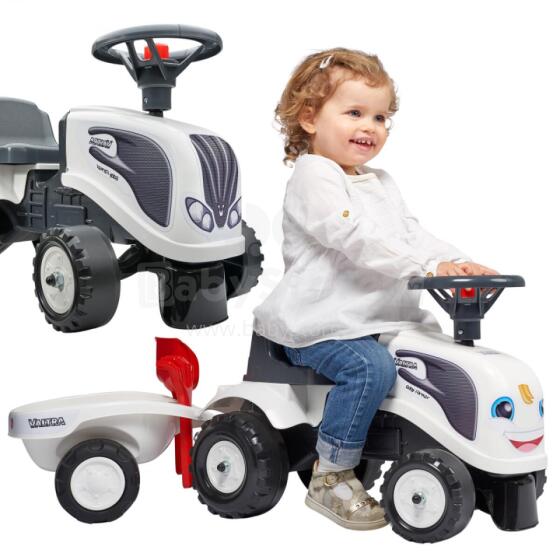FALK Baby Valtra baltas traktorius su priekaba + priedai nuo 1 metų