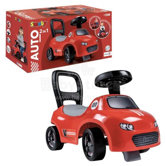 Smoby raudonas važiuojamasis vežimėlis su signalu