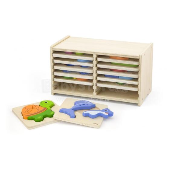 „Viga Toys“ medinė dėlionė, 12 lentelių