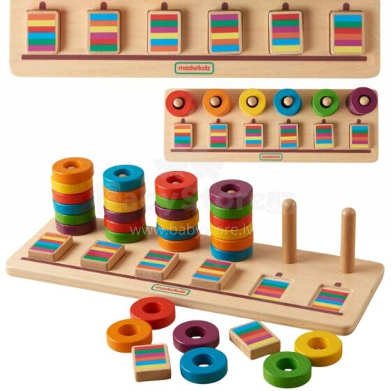 MASTERKIDZ dėlionės, mokomoji skaičiavimo ir spalvų Montessori rūšiavimo priemonė