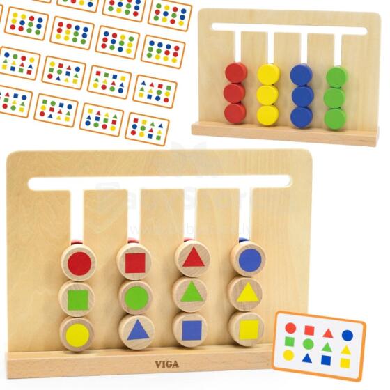 VIGA loginis žaidimas „Atkurti spalvas ir formas“ Montessori