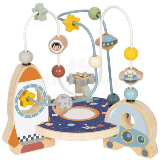 TOOKY TOY medinis raketinio variklio kilpinis labirintas