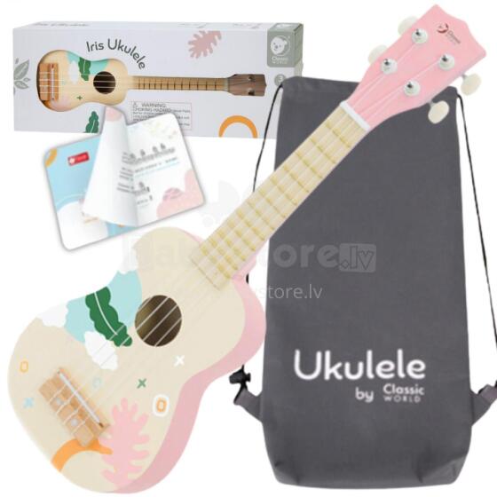 CLASSIC WORLD medinė ukulelė vaikams, rožinė
