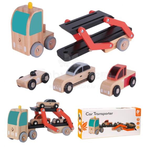 CLASSIC WORLD medinis vilkikas + 3 automobiliai