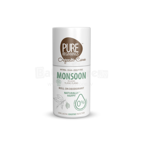 Pure Beginnings Monsoon Art.251262 natural Ylang-ylang scented deodorant roll-on, 75 ml