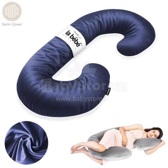 La Bebe™ Maternity Satin Pillow Sì - Duo Art.676555 Satin fabric. Multifunctional maternity pillow with memory foam filling
