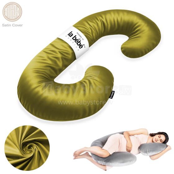 La Bebe™ Maternity Satin Pillow Sì - Duo Art.609575 Satin fabric. Multifunctional maternity pillow with memory foam filling