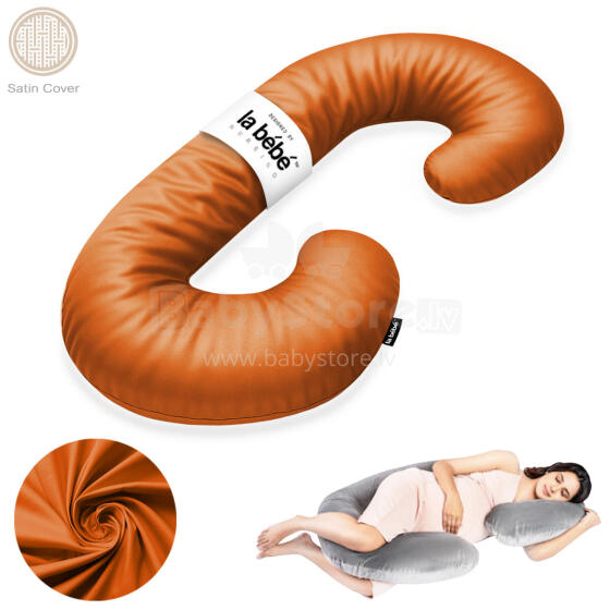 La Bebe™ Maternity Satin Pillow Sì - Duo Art.601576 Satin fabric. Multifunctional maternity pillow with memory foam filling