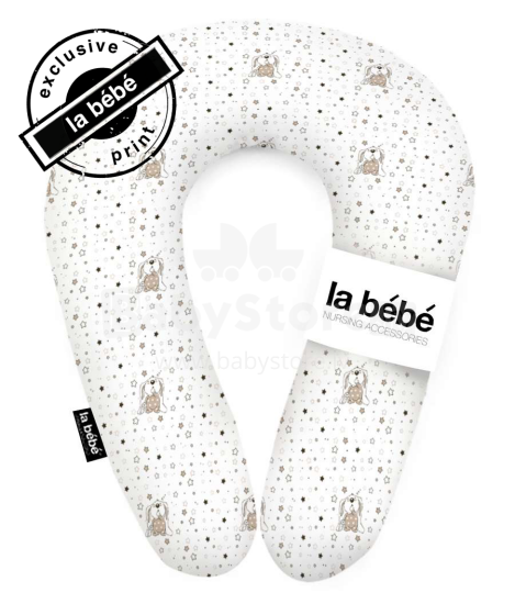 „La Bebe ™“ SNUG  motinystės pagalvė, 25238, zuikių pasaga (pasaga) kūdikių maitinimui / miegui / pasaga nėščioms moterims, 20x70 cm