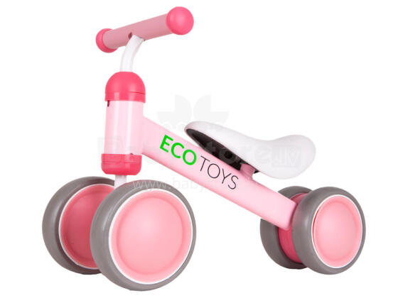 Balansinis dviratis, treniruoklis, mini dviratis vaikams, rožinis ECOTOYS