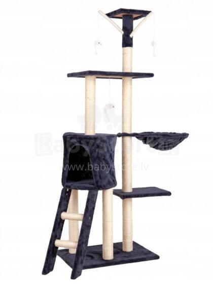 Katės draskyklė su namu ir lova 138 cm XL Pilka Petsi