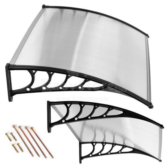 Durų stogelis 150x100 cm Prieglauda Polikarbonatas ModernHome