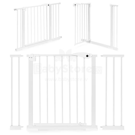 Safety gate barrier, 74-105 cm, for stairs and doors, steel, additional panels, white, ECOTOYS