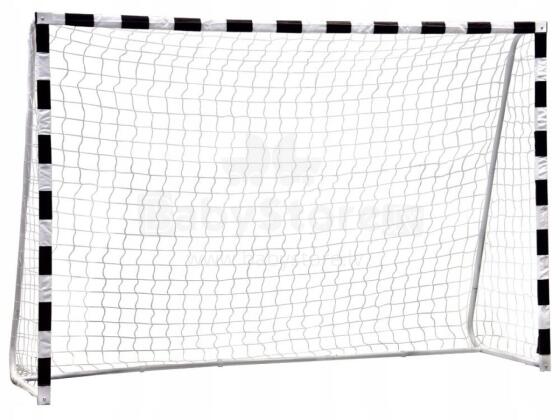 Futbolo treniruočių vartai su tinklu 180x120 cm Juodi ir balti MultiGarden