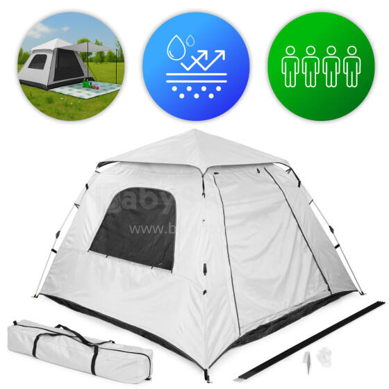 Pop-Up Kempingo Palapinė 4 Žmonėms Igloo 1500 mm Atspari Vandeniui MultiGarden