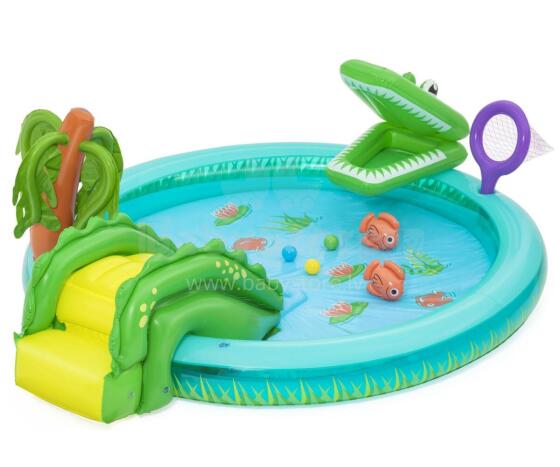 BESTWAY 53166 Krokodilo įlanka - Vandens žaidimų centras 2.24m x 1.81m x 72cm