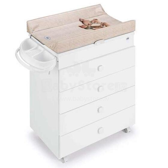 Cam Asia Bianca Art.C915006-C264 Practical Wooden Dresser with Baby Bath and Changing Mat