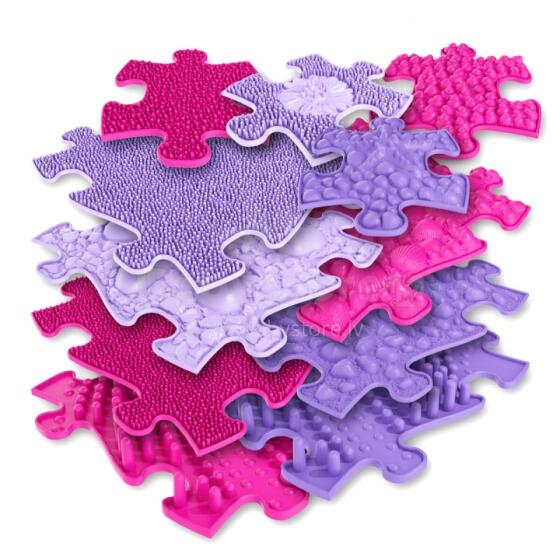 WOOPIE Jutiminis ortopedinis kilimėlis dėlionė 11 vnt - Rožinė/Violetinė