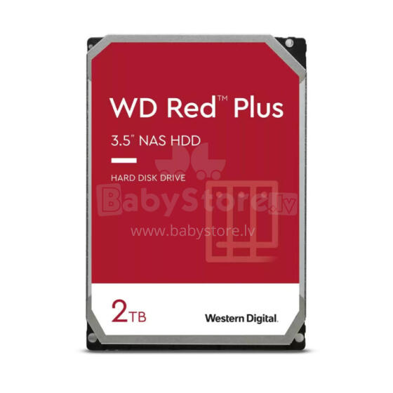 Жесткий диск WD Red Plus 2 ТБ 3,5 дюйма SATA WD20EFPX