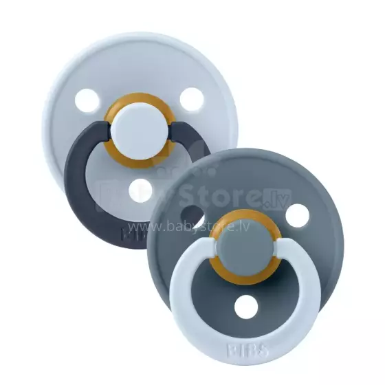 Bibs Studio Colour Round Art.257318 Blue Petrol  Pacifier, 100% natural  6-18  (2pcs)