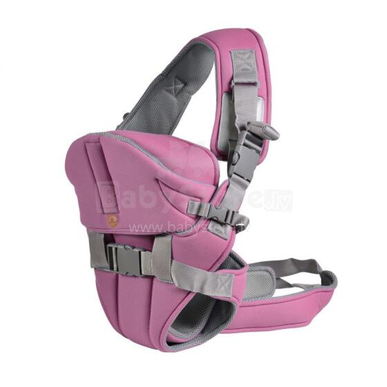Mini Baby Carry Go  Art.BB003 Pink kengūros krepšys 2 viename (nuo 3,6 iki 12 kg)