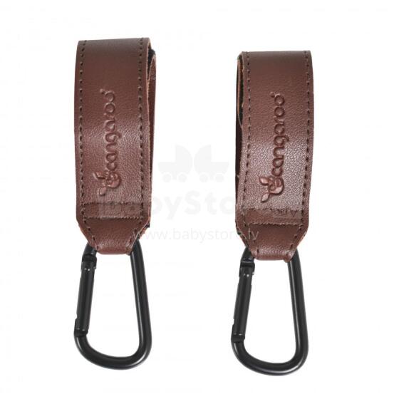 Mini Baby Stroller Hookey Art.257778 Dark Brown Vežimėlio rankenų kabliukai