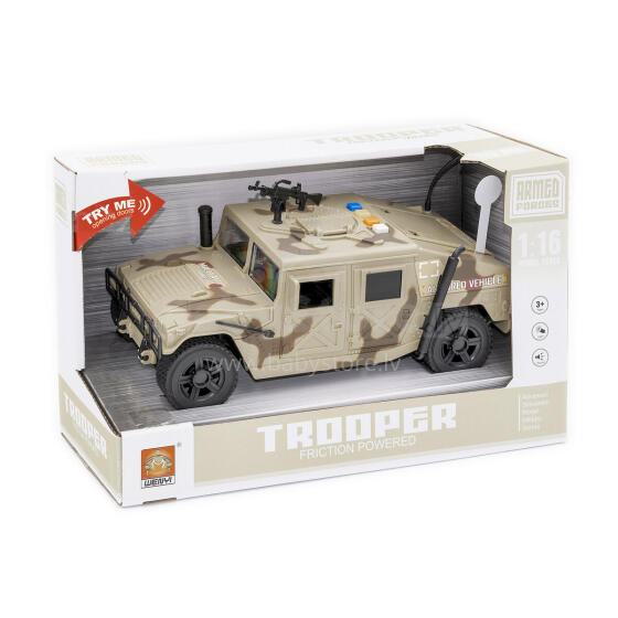 SMILY PLAY WY610B Kariuomenės Automobilis su Šviesa ir Garsu