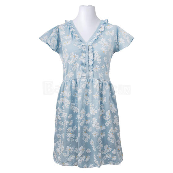 EWA 978558 LINDA Рубашка для беременных в синем цвете с маргаритками XXL