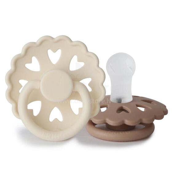 Frigg Fairytale Round Silicone Art.100135 The Ugly Duckling/The Emperors New Clothes  apvalus jaukas (čiulptukas) iš 100% natūralaus silicone nuo 0 iki 6 mėnesių (2 vnt.)
