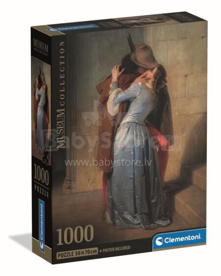 CLEMENTONI dėlionė bučinys – Hayez, 1000 det., 37064