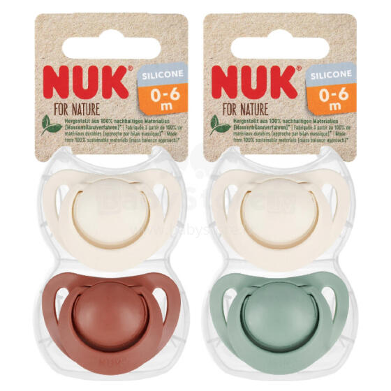 NUK 175009 Soothing Pacifier 0-6m NATURE 2 pcs
