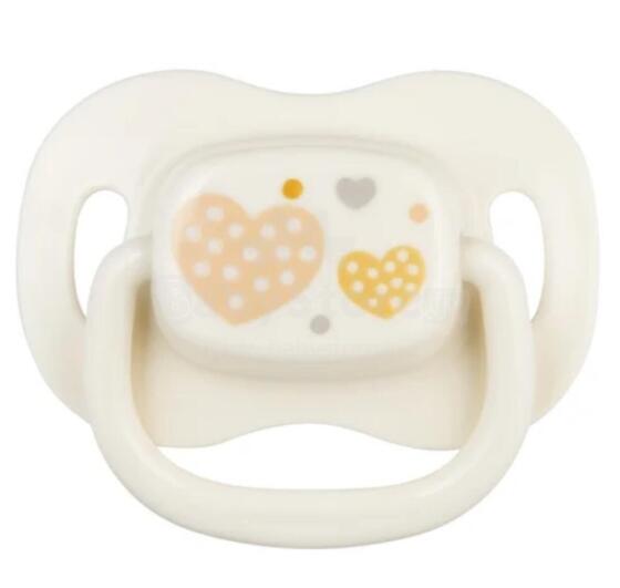 CANPOL 22/581 Newborn Baby Soother Silicone Symmetrical 6-18 Months Beige
