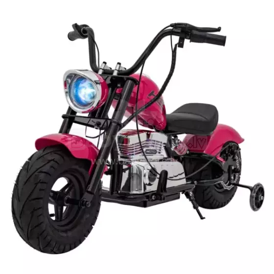 Motorcycle Chopper Warrior Art.260378 Pink Galingas 12 V vaikiškas elektrinis automobilis / elektrinis motociklas