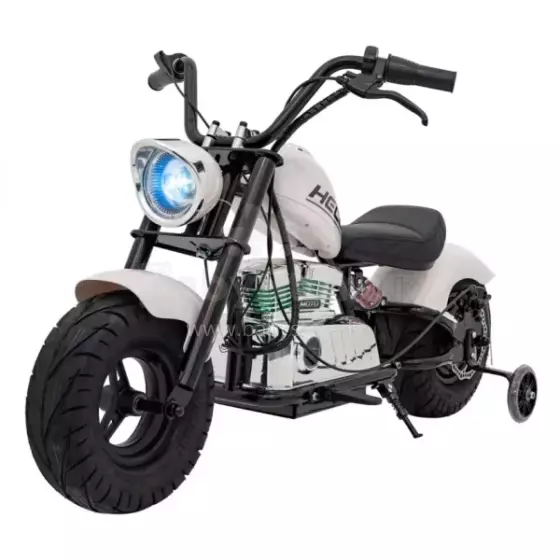 Motorcycle Chopper Warrior Art.260383 White Galingas 12 V vaikiškas elektrinis automobilis / elektrinis motociklas