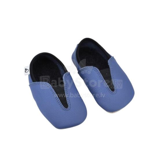Bebe Basic Kids Hip-Hop Punsa Gymnastics Shoes Art.SB131 Eco Blue Gimnastikos bateliai su odiniais padais