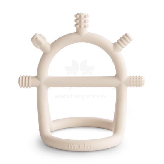 Mushie No Drop Silicone Sensory Teether  Art.101473 Silikoninis barškutis (100 % natūralus)