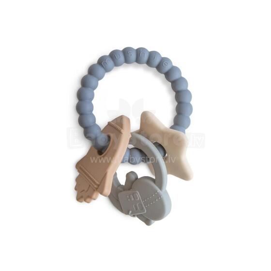 Mushie  Silicone  Teether Ring Art.101323 Silikoninis barškutis (100 % natūralus)