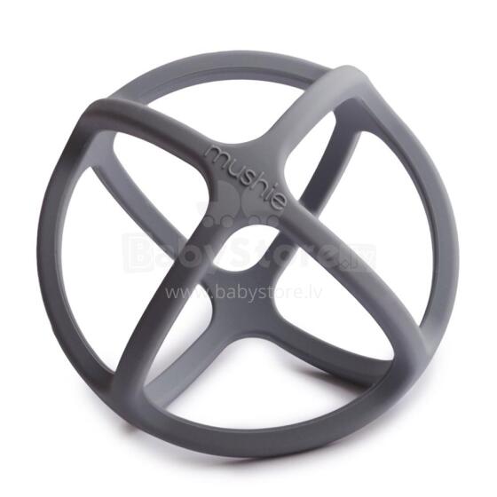 Mushie  Silicone Teether Ball Art.2560289 Dove Grey Silikoninis barškutis (100 % natūralus)