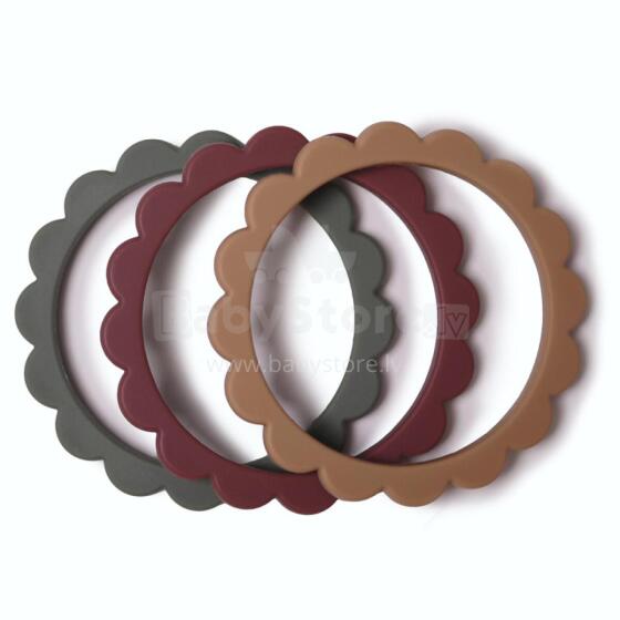Mushie  Silicone Teether Flower Bracelet Art.2600280 Silikoninis barškutis (100 % natūralus)