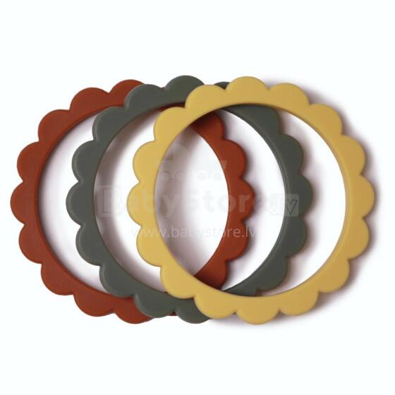 Mushie  Silicone Teether Flower Bracelet Art.2600283 Silikoninis barškutis (100 % natūralus)