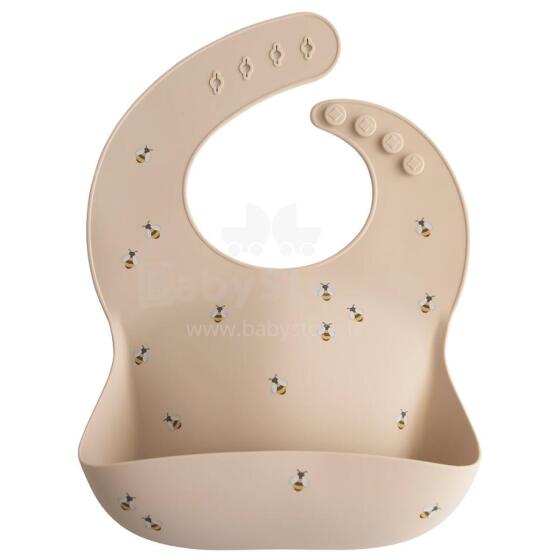 Mushie Silicone Bib Art.101498 Kūdikio seilinukas pagamintas iš 100 % aukštos kokybės silikono