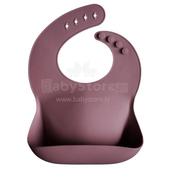 Mushie Silicone Bib Art.2500072 Cedar  Kūdikio seilinukas pagamintas iš 100 % aukštos kokybės silikono