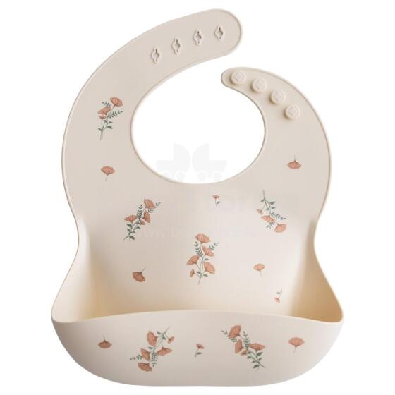 Mushie Silicone Bib Art.2500552 Kūdikio seilinukas pagamintas iš 100 % aukštos kokybės silikono