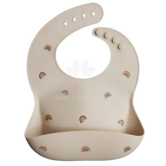 Mushie Silicone Bib Art.2500229 Kūdikio seilinukas pagamintas iš 100 % aukštos kokybės silikono