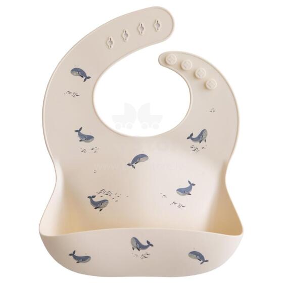 Mushie Silicone Bib Art.2500553 Kūdikio seilinukas pagamintas iš 100 % aukštos kokybės silikono
