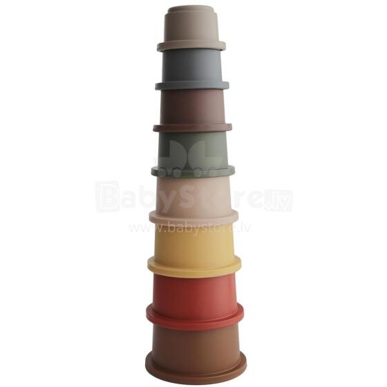 Mushie Stacking Cup Art.2400231 Retro taurių piramidė